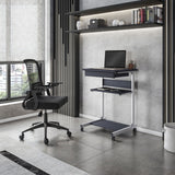 Techni Mobili Rolling Laptop Cart with Storage Graphite - 21.50"L * 20.50"W * 30.50"H