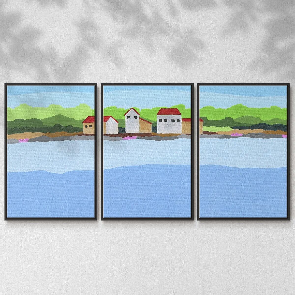 Technicolor Jungle IV - Multi Piece Framed Canvas