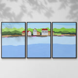 Technicolor Jungle IV - Multi Piece Framed Canvas