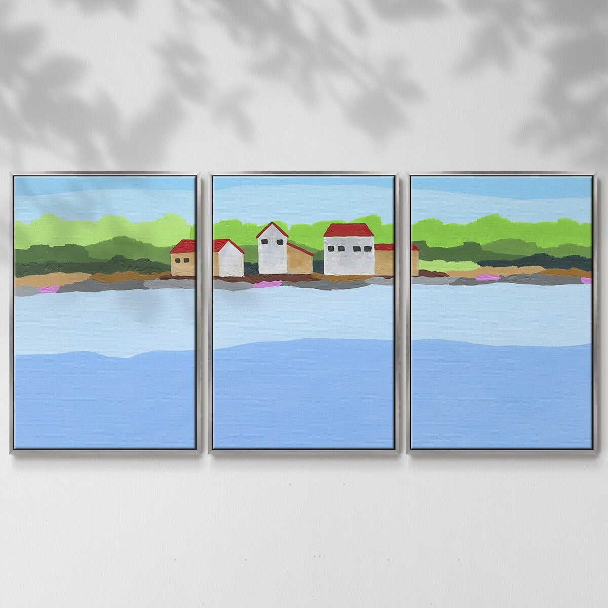 Technicolor Jungle IV - Multi Piece Framed Canvas