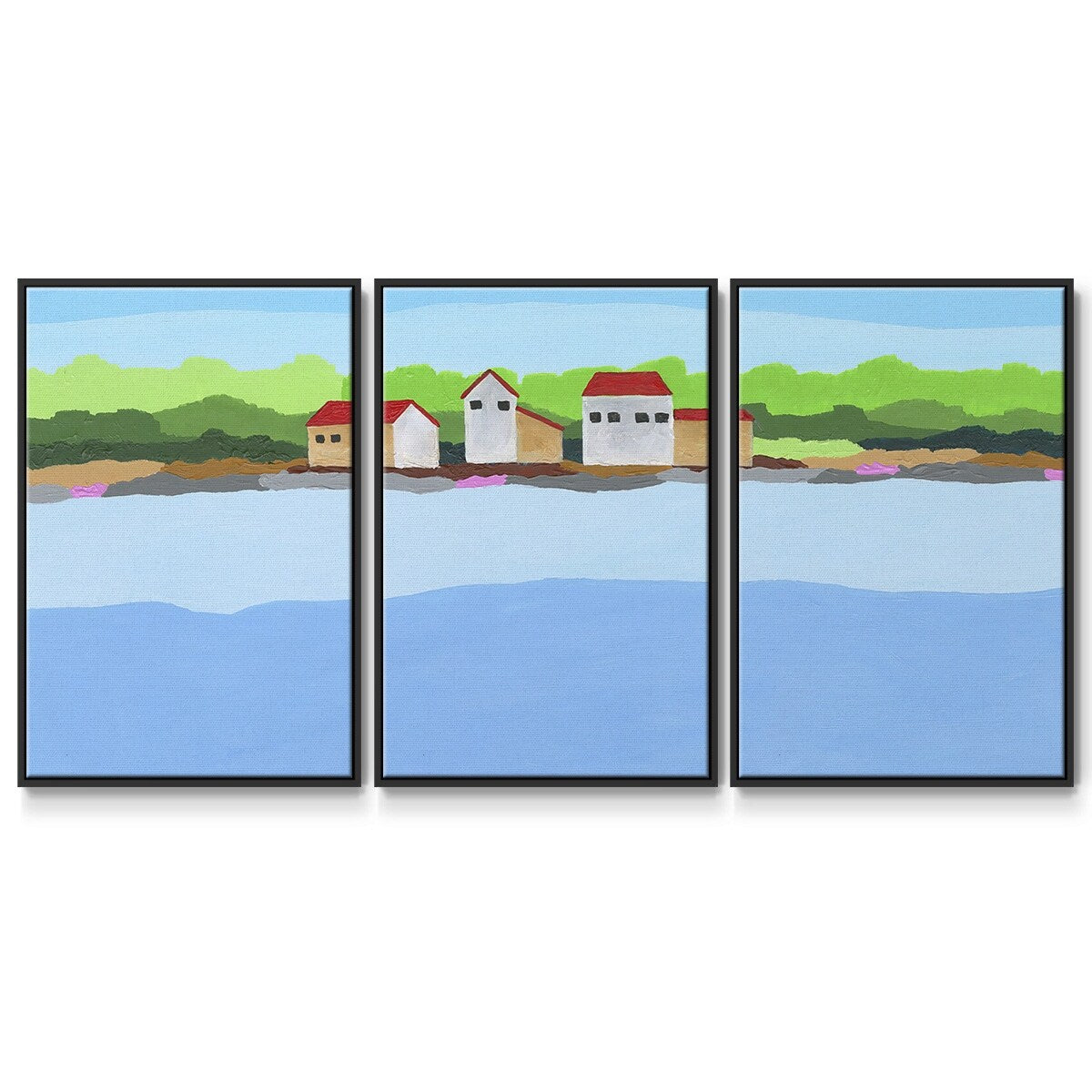 Technicolor Jungle IV - Multi Piece Framed Canvas