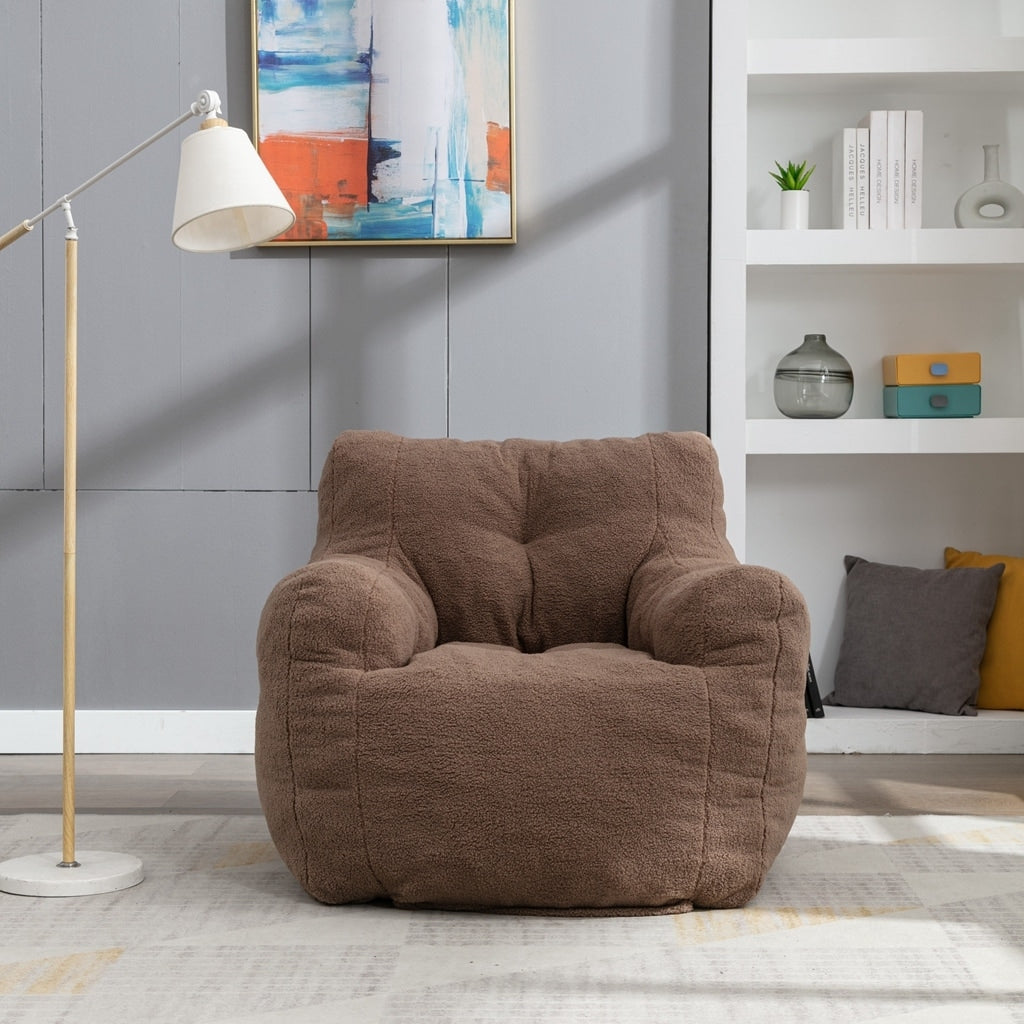 Teddy Fabric Soft Tufted Bean Bag Chair