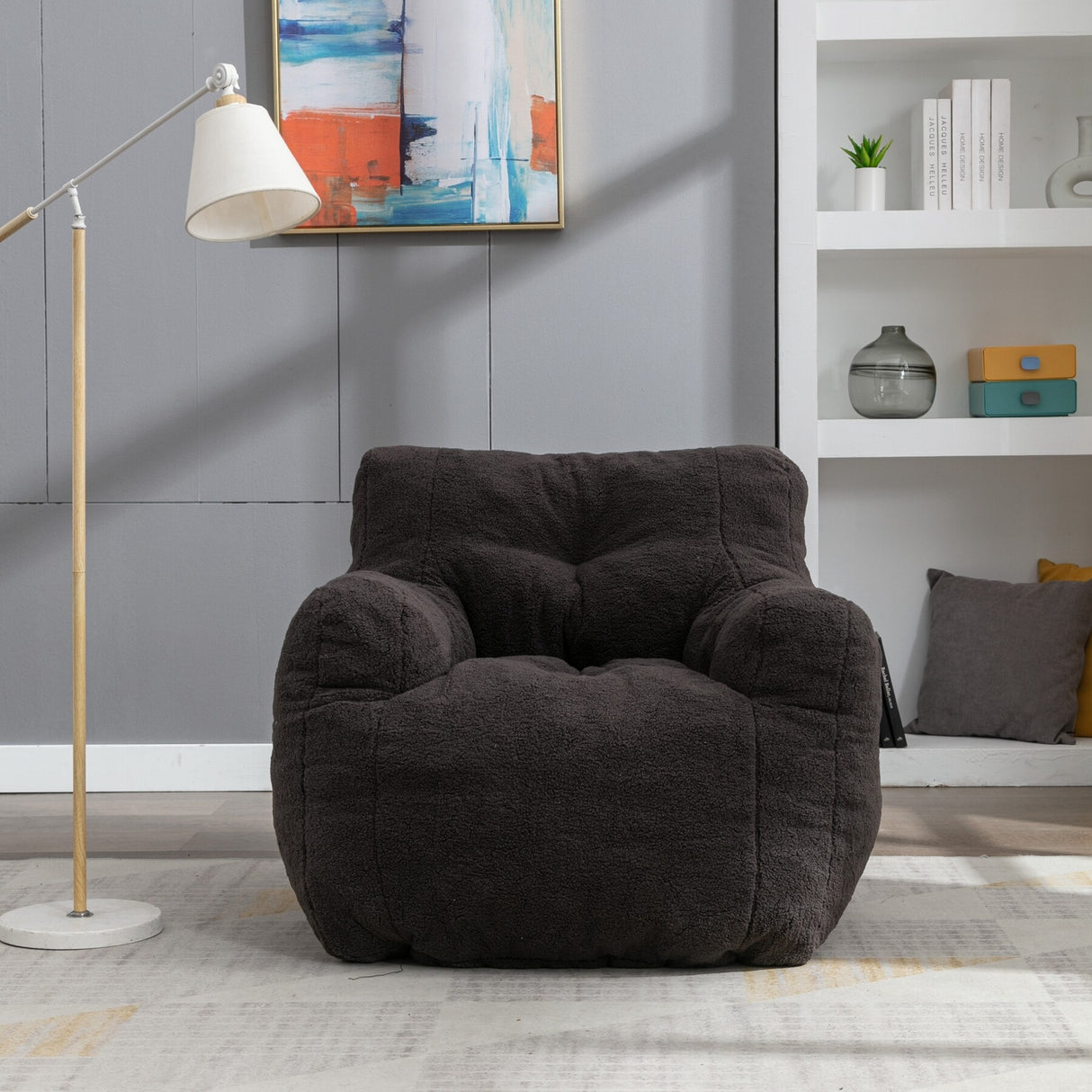 Teddy Fabric Soft Tufted Bean Bag Chair