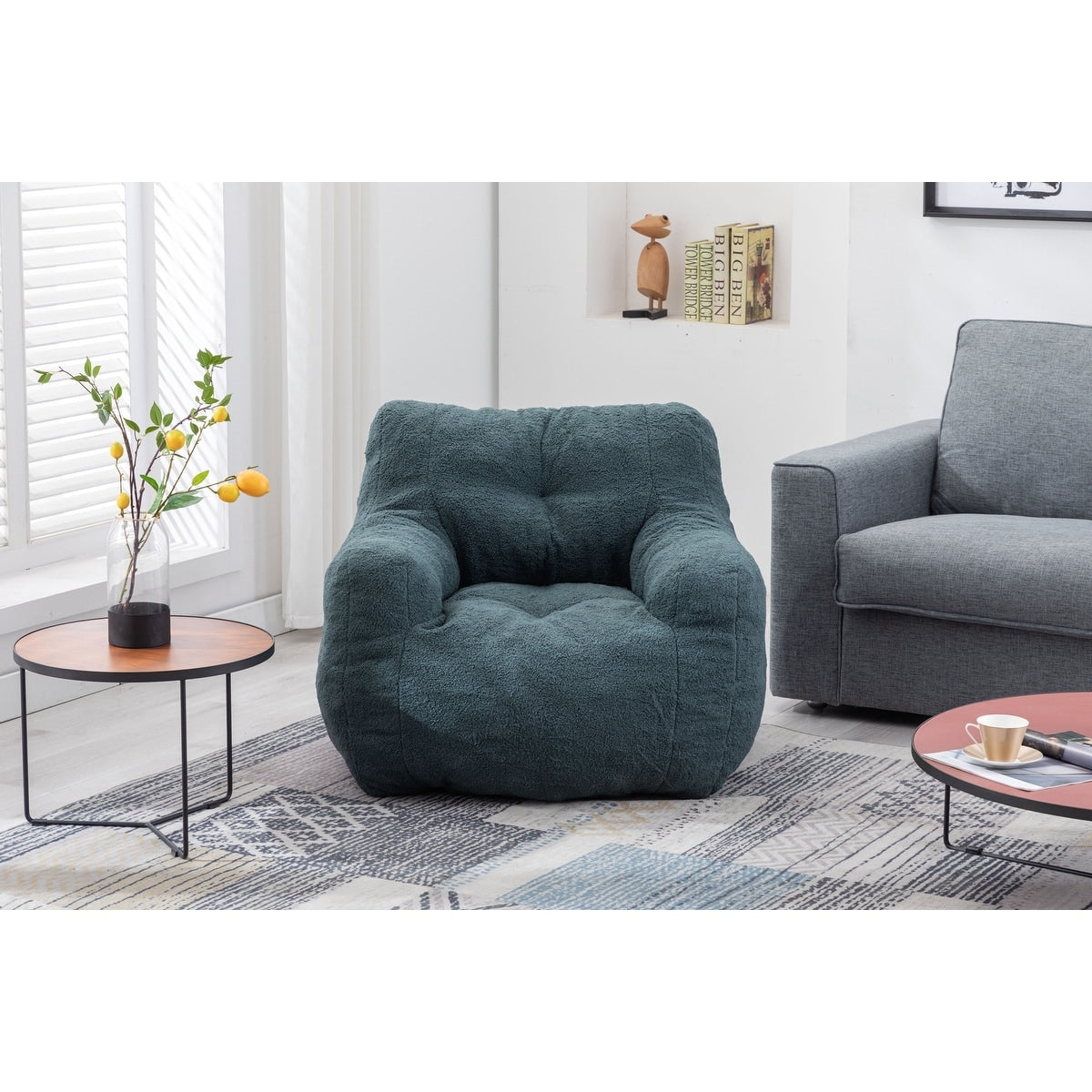 Teddy Fabric Soft Tufted Bean Bag Chair
