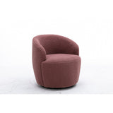 Teddy Fabric Swivel Accent Armchair Barrel Chair