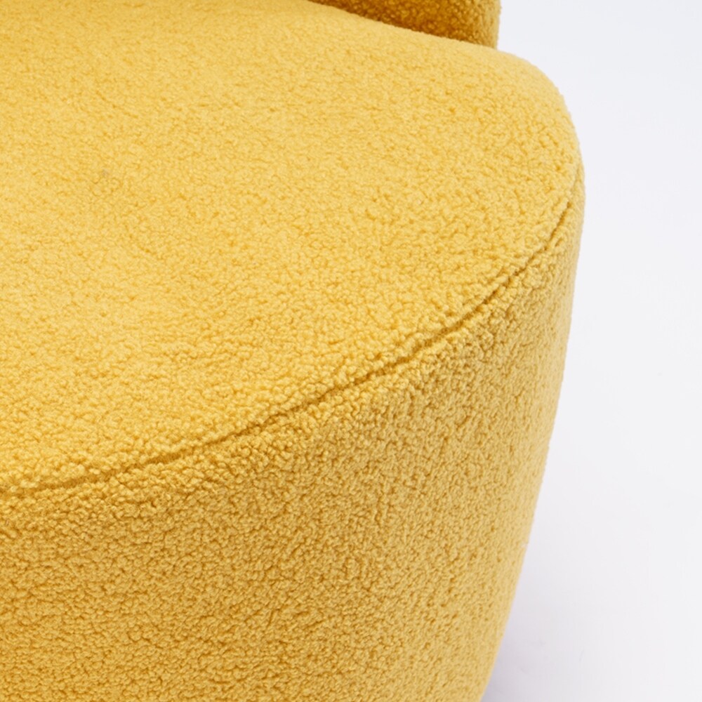 Teddy Fabric Swivel Accent Armchair Barrel Chair