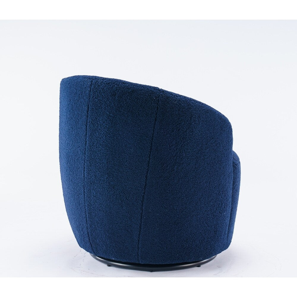 Teddy Fabric Swivel Accent Armchair Barrel Chair
