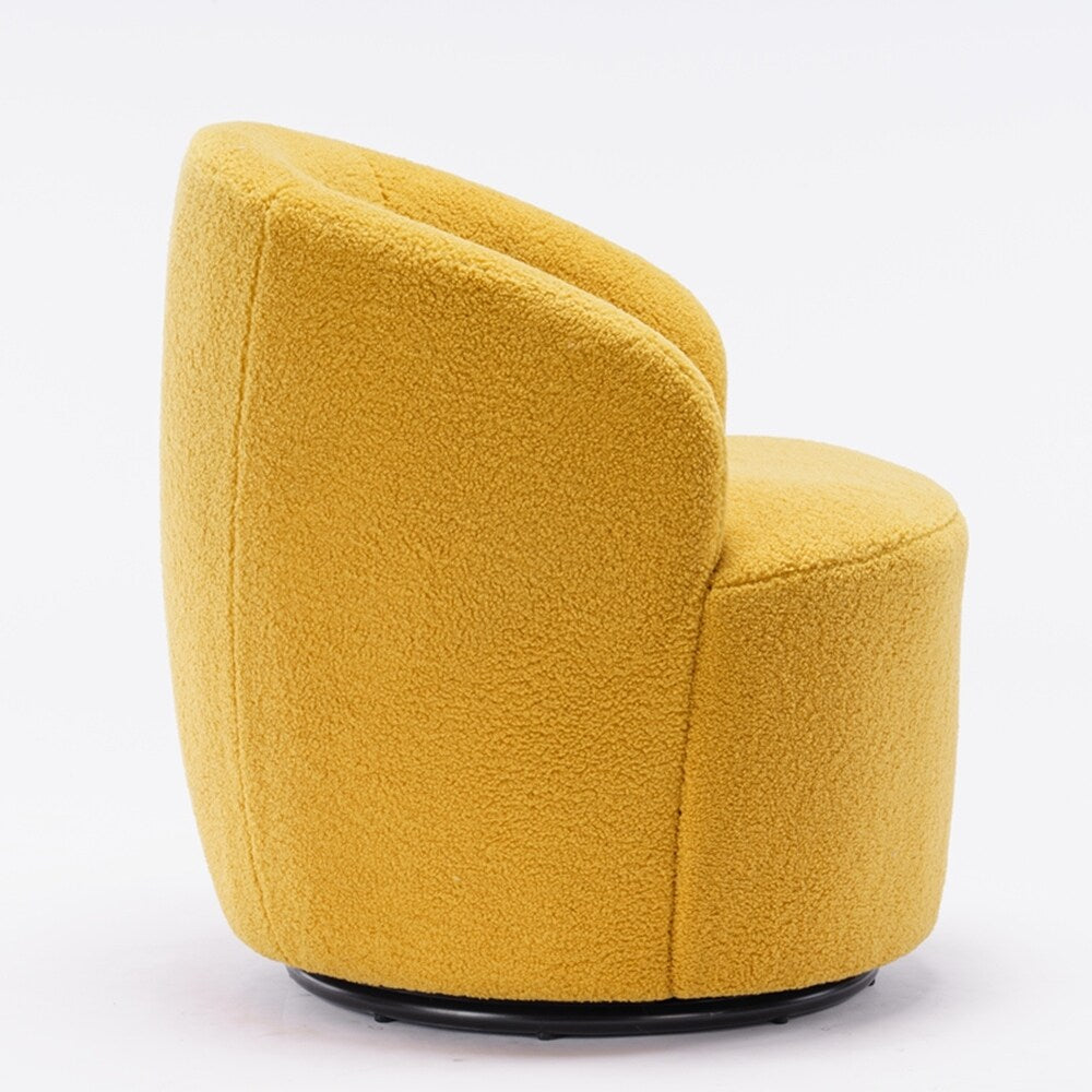 Teddy Fabric Swivel Accent Armchair Barrel Chair