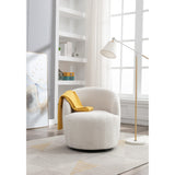 Teddy Fabric Swivel Accent Barrel Chair