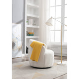 Teddy Fabric Swivel Accent Barrel Chair
