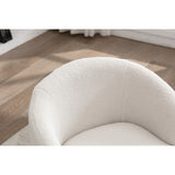 Teddy Fabric Swivel Accent Barrel Chair