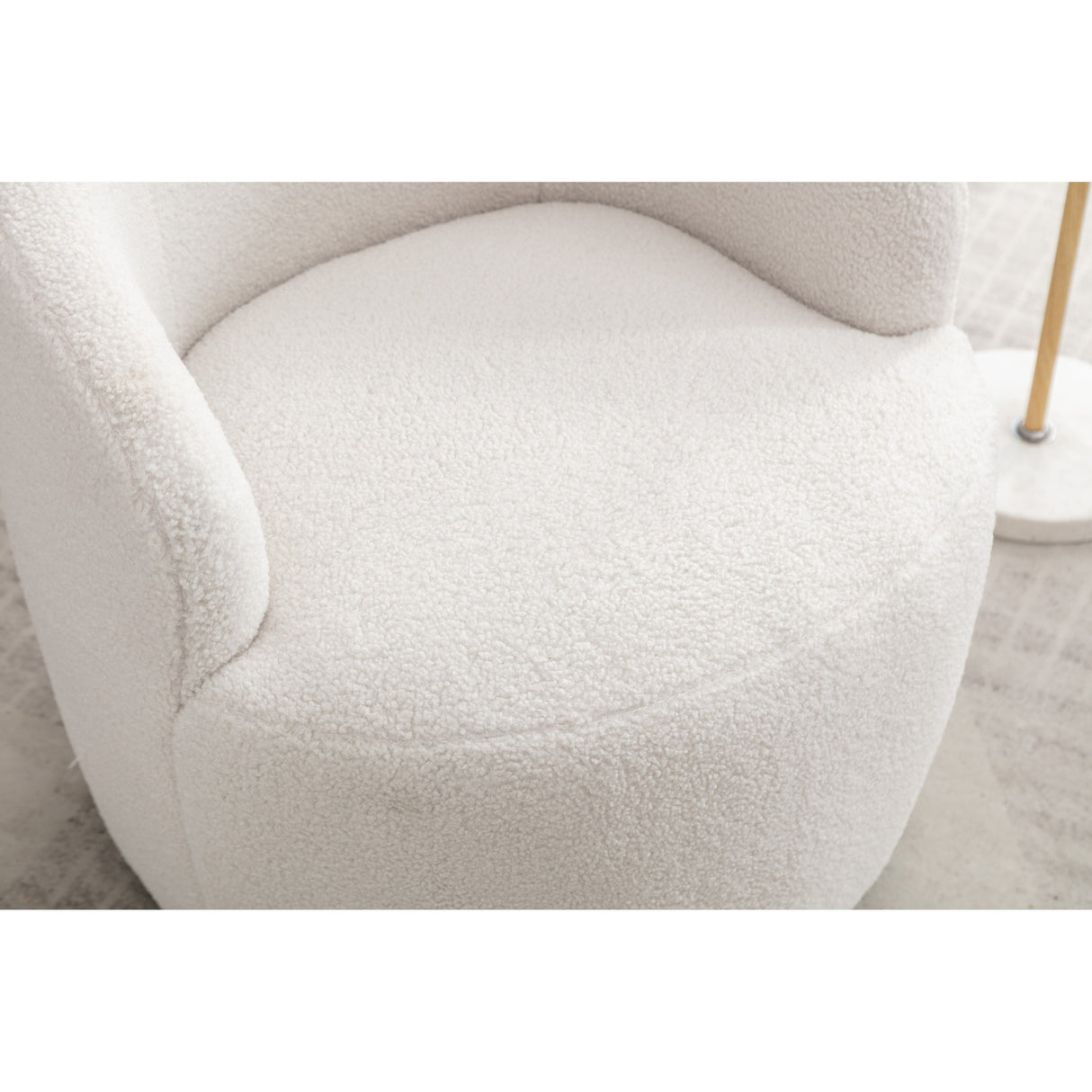 Teddy Fabric Swivel Accent Barrel Chair