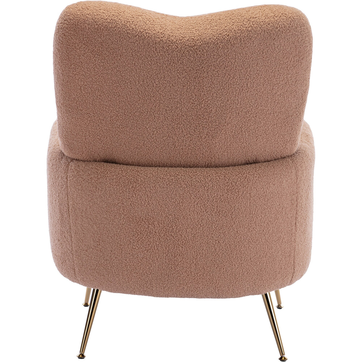 Teddy Short Plush Particle Armchair,Accent Chair with Golden Metal Legs