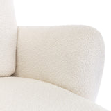 Teddy Short Plush Particle Armchair,Accent Chair with Golden Metal Legs