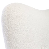 Teddy Short Plush Particle Armchair,Accent Chair with Golden Metal Legs