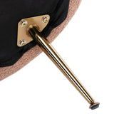 Teddy Short Plush Particle Armchair,Accent Chair with Golden Metal Legs