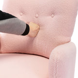 Teddy Short Plush Particle Armchair,Accent Chair with Golden Metal Legs