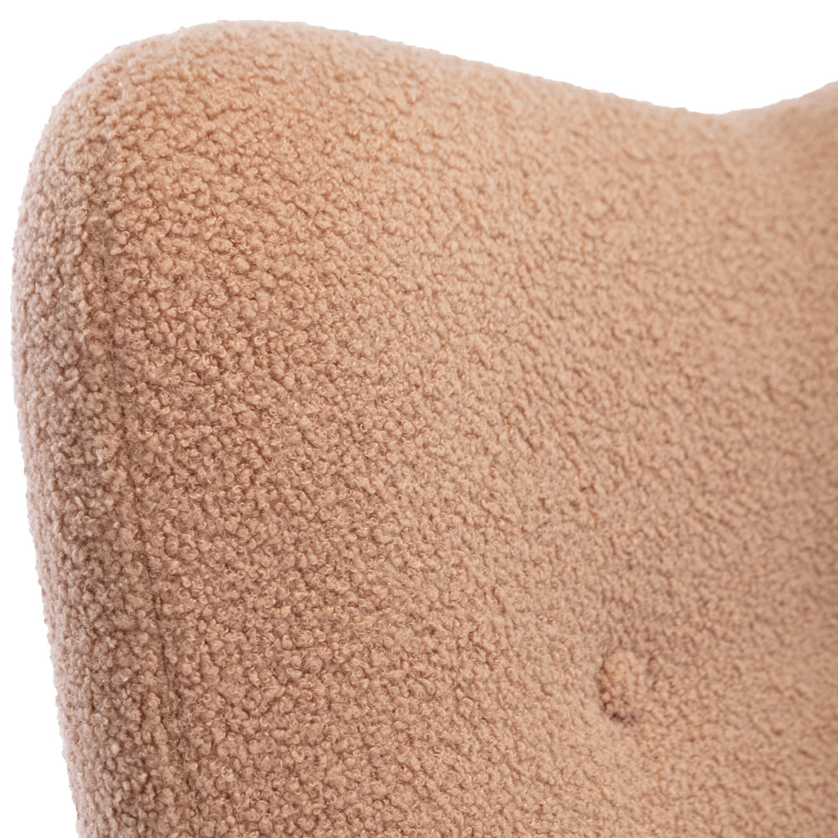 Teddy Short Plush Particle Armchair,Accent Chair with Golden Metal Legs