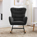 Teddy Upholstered Rocking Accent Chair with High Backrest