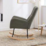 Teddy Upholstered Rocking Accent Chair with High Backrest