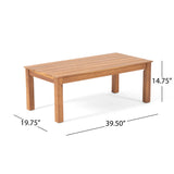 Temecula Acacia Wood Outdoor Loveseat and Coffee Table Set with Cushions by Christopher Knight Home