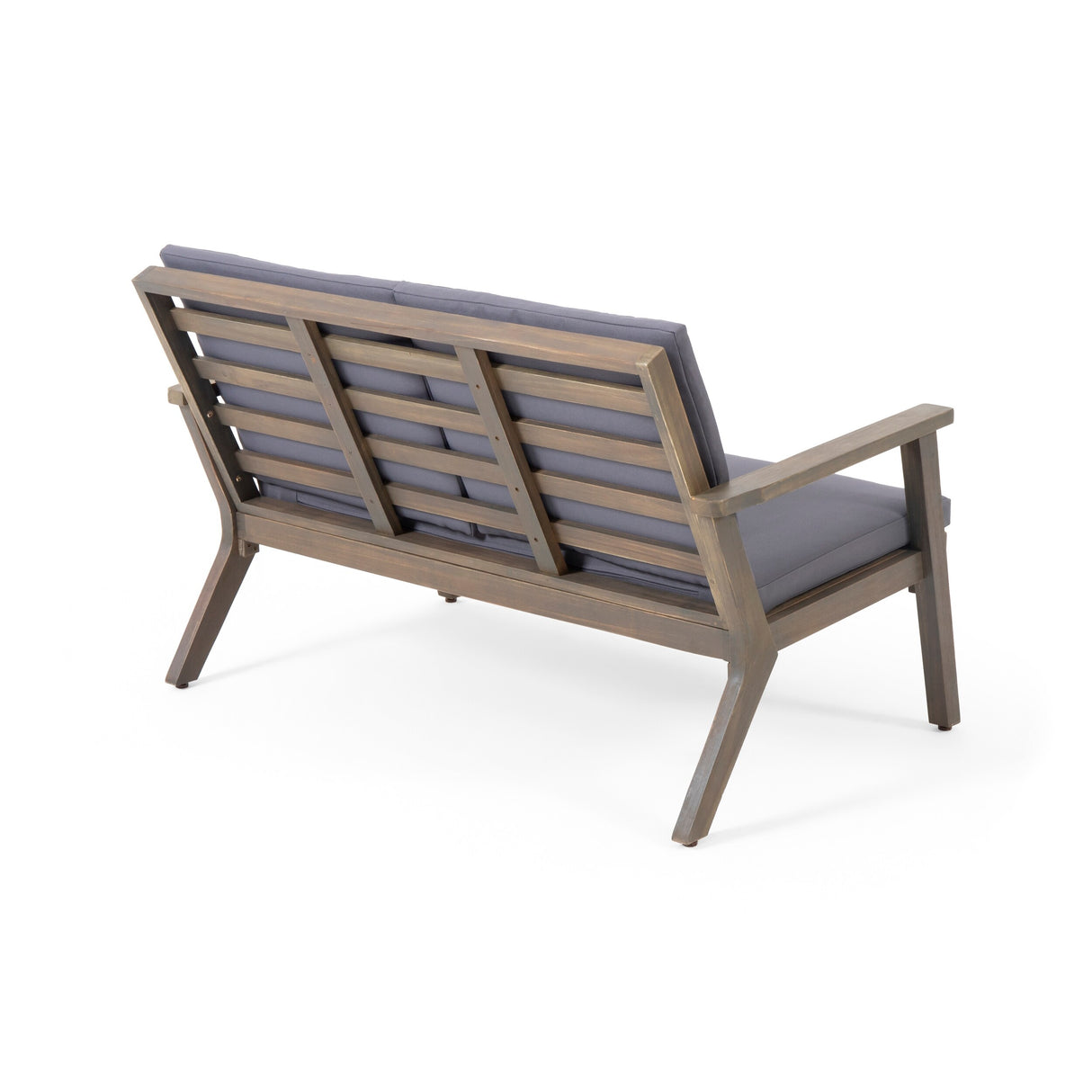 Temecula Acacia Wood Outdoor Loveseat and Coffee Table Set with Cushions by Christopher Knight Home