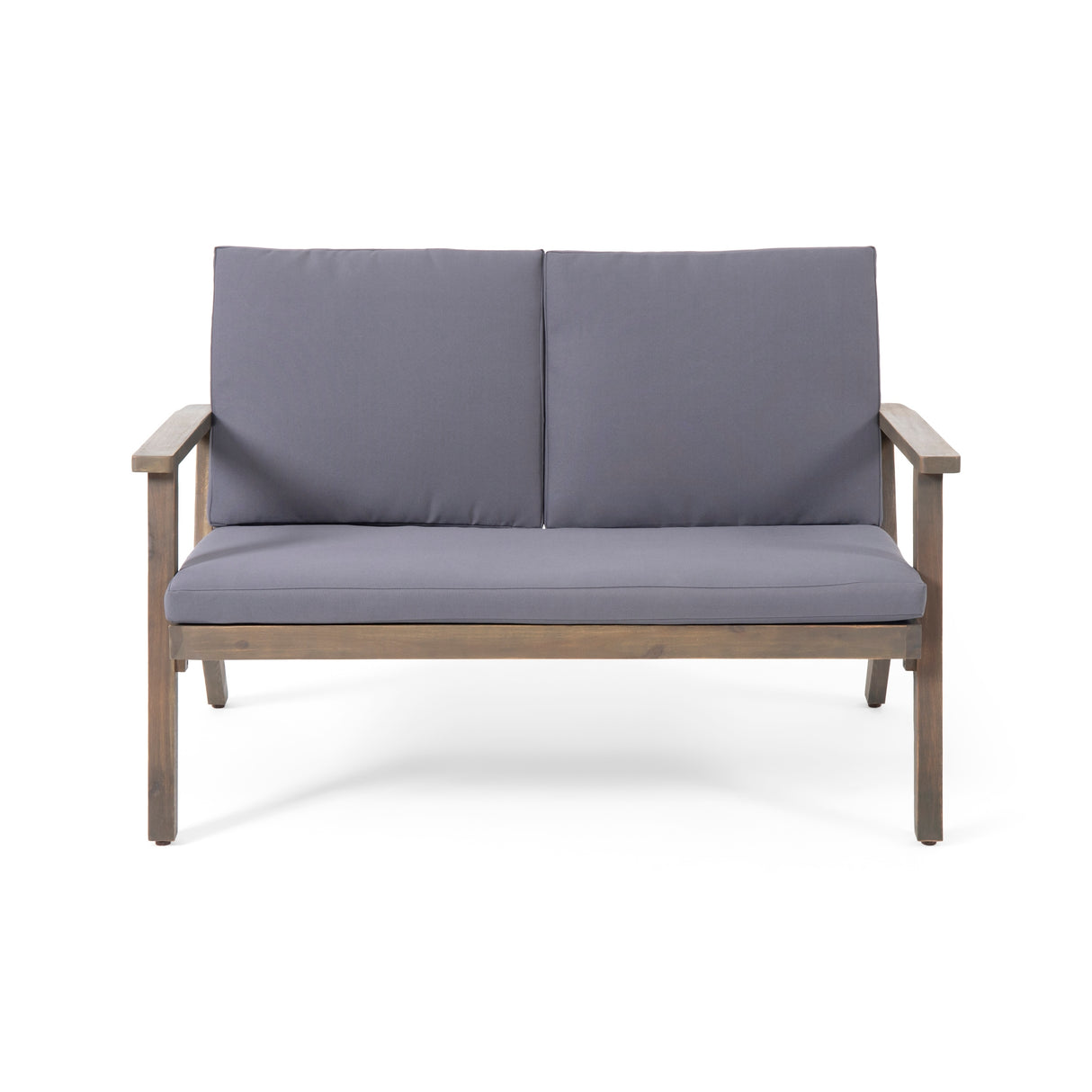 Temecula Acacia Wood Outdoor Loveseat and Coffee Table Set with Cushions by Christopher Knight Home