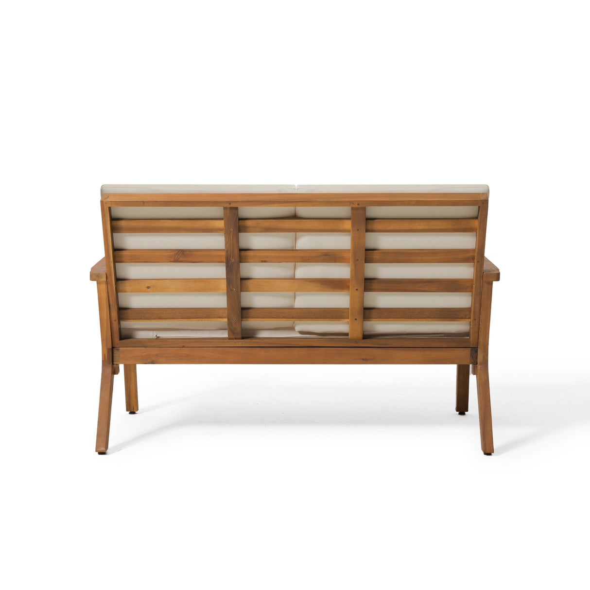 Temecula Acacia Wood Outdoor Loveseat and Coffee Table Set with Cushions by Christopher Knight Home