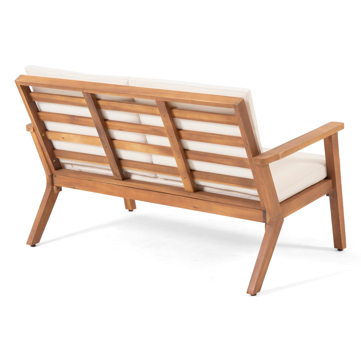 Temecula Acacia Wood Outdoor Loveseat and Coffee Table Set with Cushions by Christopher Knight Home
