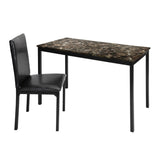 Tempe Collection Home Office Writing Desk with Chair - Black - 24"Dx48"Wx30"H