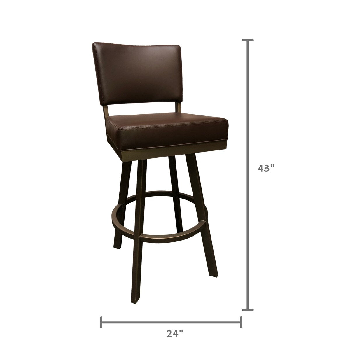 Tempo Furniture Malibu Swivel 26" Counterstool/30" Barstool by Furnish Theory