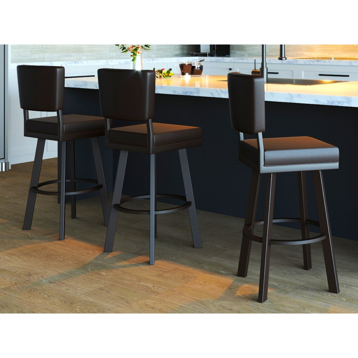 Tempo Furniture Malibu Swivel 26" Counterstool/30" Barstool by Furnish Theory
