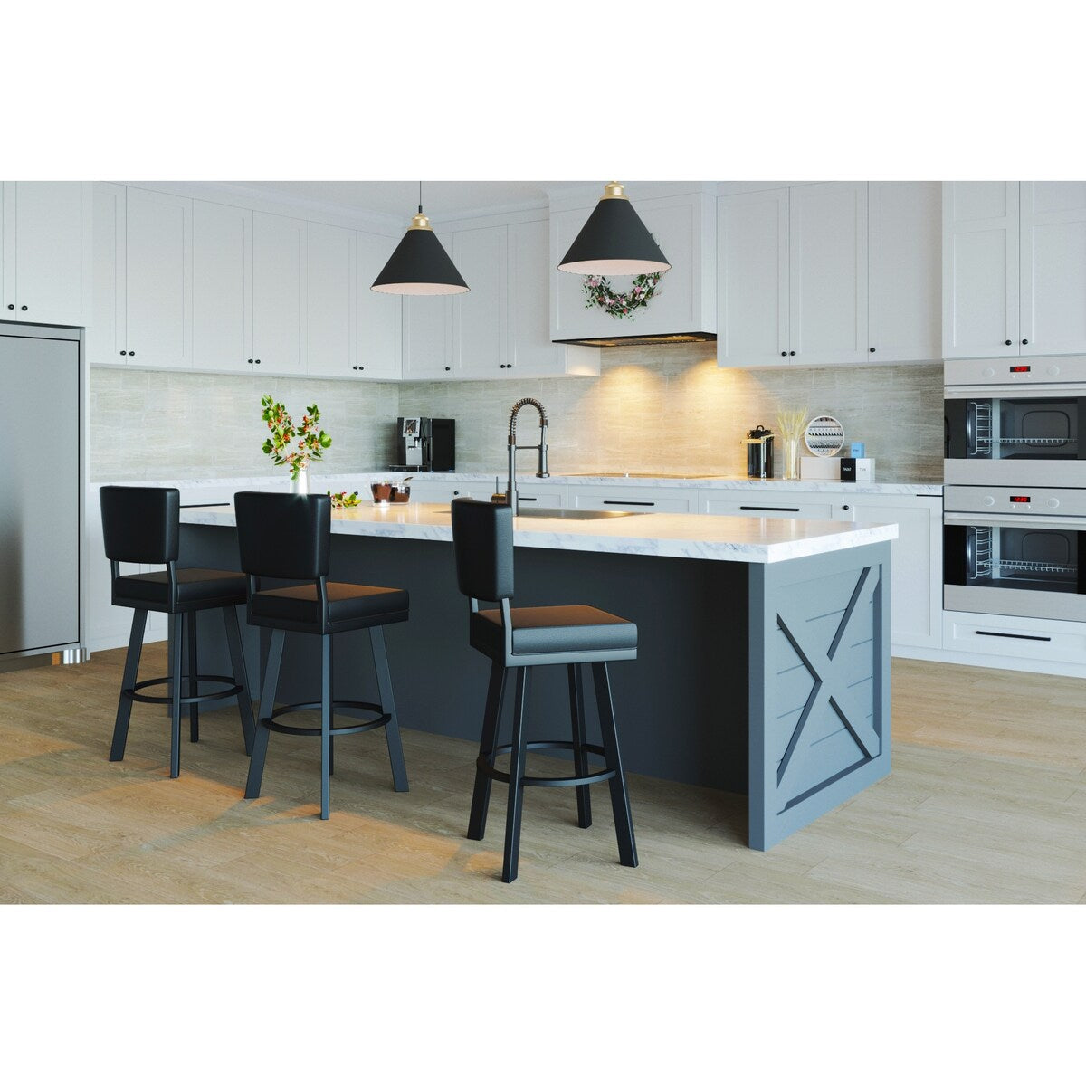 Tempo Furniture Malibu Swivel 26" Counterstool/30" Barstool by Furnish Theory