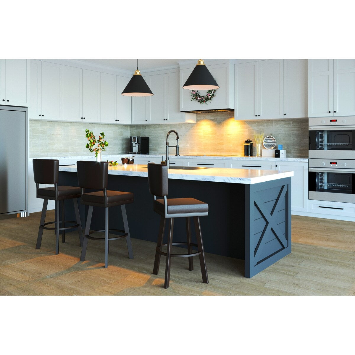 Tempo Furniture Malibu Swivel 26" Counterstool/30" Barstool by Furnish Theory