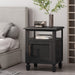 Tengren Acacia Wood and Cane Nightstand by Christopher Knight Home