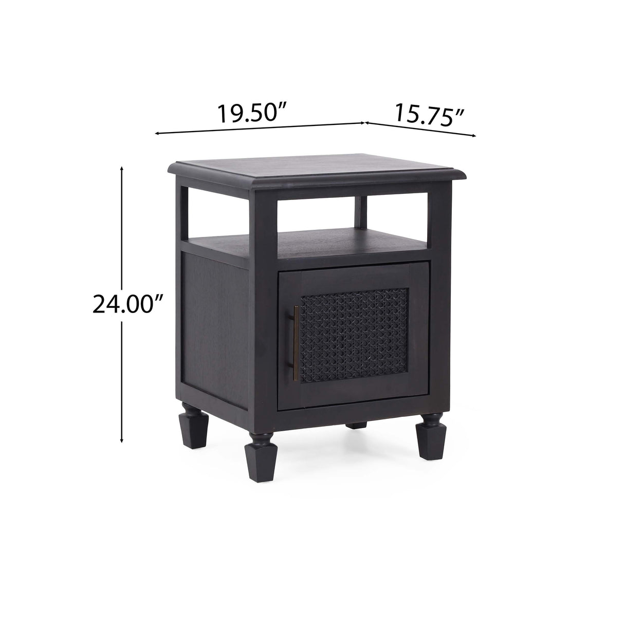 Tengren Acacia Wood and Cane Nightstand by Christopher Knight Home