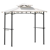 Tented BBQ Canopy for Outdoor Activities, Grill Gazebo with Shelves