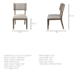 Tenton Grey Fabric Wrap Seat With Medium Brown Solid Wood Frame Dining Chair (Set of 2) - 23.5L x 19.0W x 36.8H
