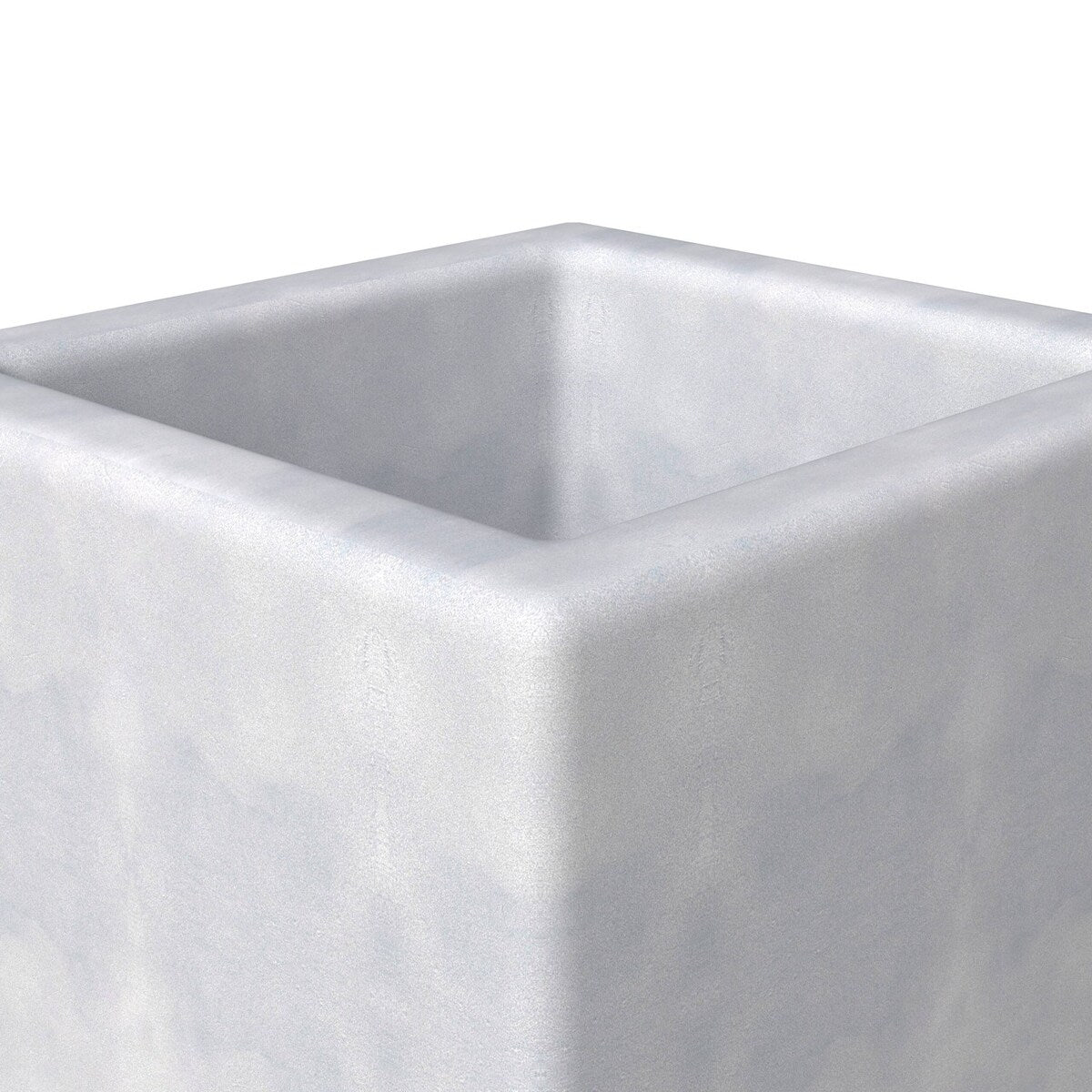 Terra 4-Piece Tall Square Fiberstone and MGO Clay Planter Set With Drainage Holes for Home Office Garden Patio Porch Yard