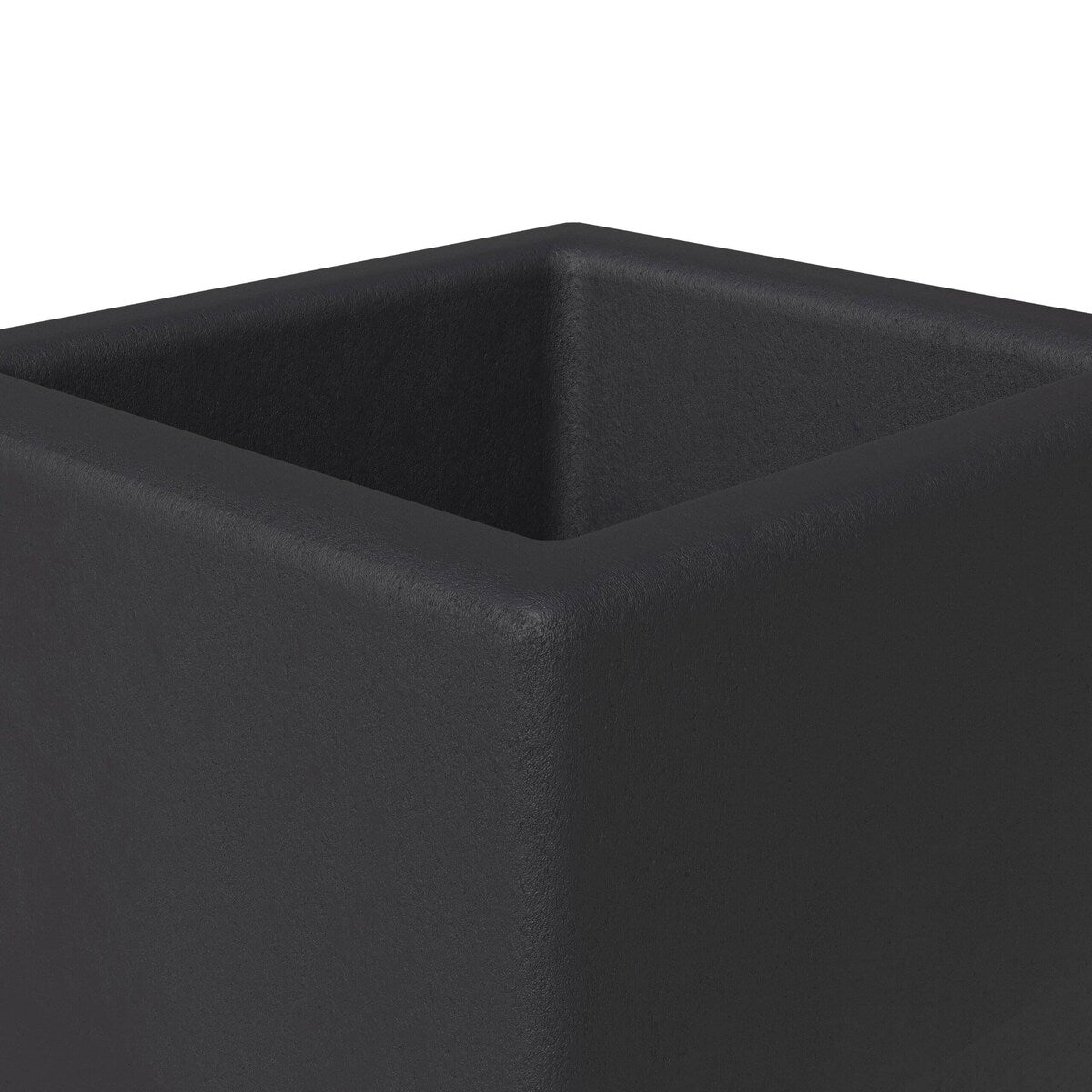 Terra 4-Piece Tall Square Fiberstone and MGO Clay Planter Set With Drainage Holes for Home Office Garden Patio Porch Yard