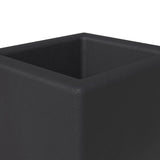 Terra 4-Piece Tall Square Fiberstone and MGO Clay Planter Set With Drainage Holes for Home Office Garden Patio Porch Yard