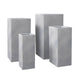 Terra 4-Piece Tall Square Fiberstone and MGO Clay Planter Set With Drainage Holes for Home Office Garden Patio Porch Yard