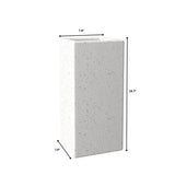 Terra 4-Piece Tall Square Fiberstone and MGO Clay Planter Set With Drainage Holes for Home Office Garden Patio Porch Yard