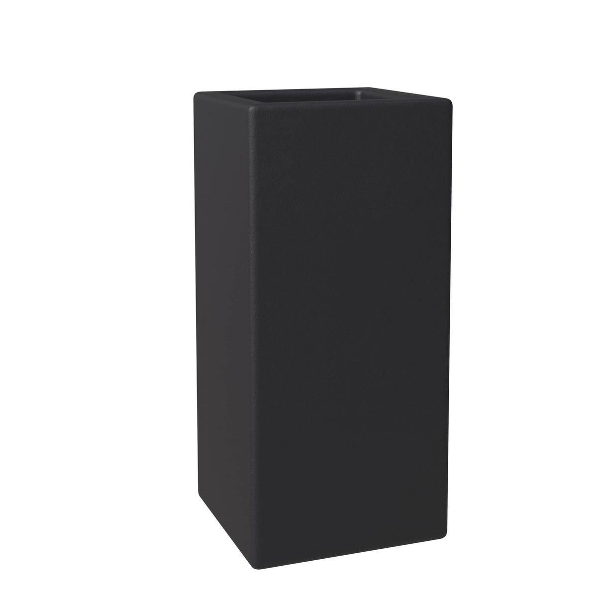 Terra Modern Tall Square in Fiberstone and MGO Clay Planter With Drainage Holes for Home Garden Yard Office Porch Patio