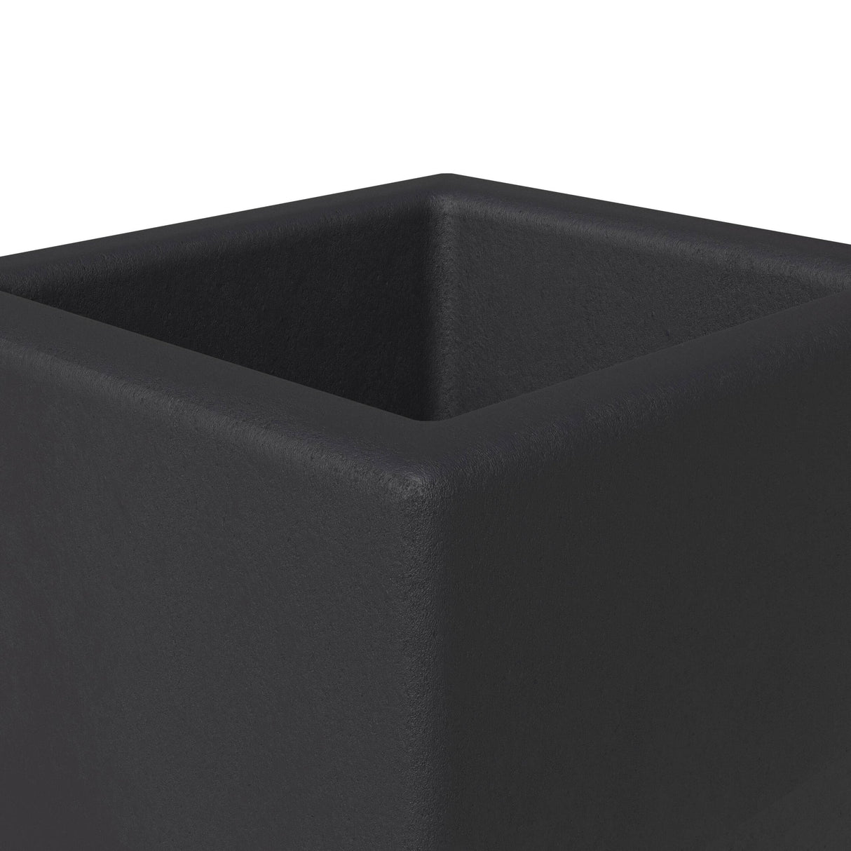 Terra Modern Tall Square in Fiberstone and MGO Clay Planter With Drainage Holes for Home Garden Yard Office Porch Patio