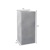 Terra Modern Tall Square in Fiberstone and MGO Clay Planter With Drainage Holes for Home Garden Yard Office Porch Patio