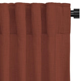 Terracotta Linen Curtains 84 Inches Long for Living Room Bedroom,Back Tab Sheer Privacy Curtains 84 Inch Length 2 Panels,W50xL84