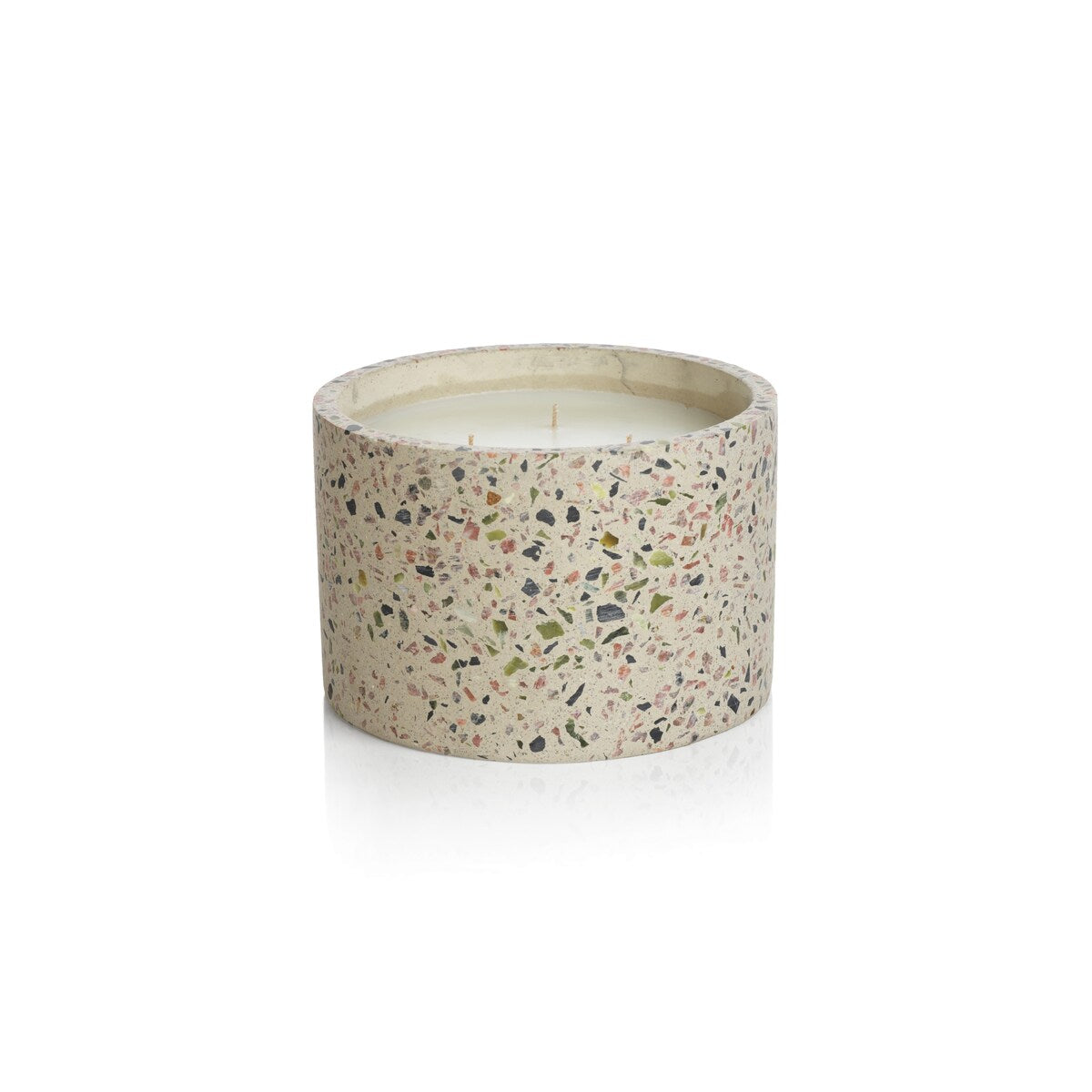 Terrazzo Scented Candle Jar, Grapefruit - 6" x 4"