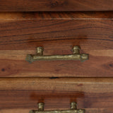 Terrell Handcrafted Boho Acacia Wood 3 Drawer Nightstand (Set of 2) by Christopher Knight Home