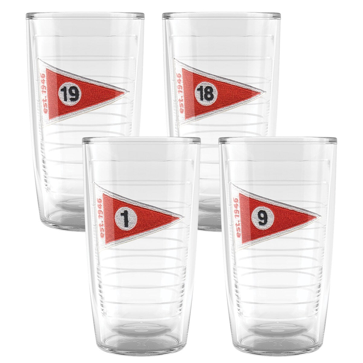 Tervis Bentgrass Golf Assortment Made in USA Double Walled Insulated Travel Tumbler, Assorted - 16oz - 4pk